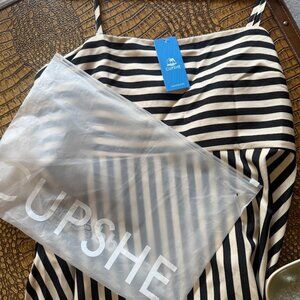 New with Tag, Cupshe Black and White Stripped Maxi Dress